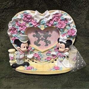 Vintage Disney Mickey & Minnie Wedding Photo Frame
